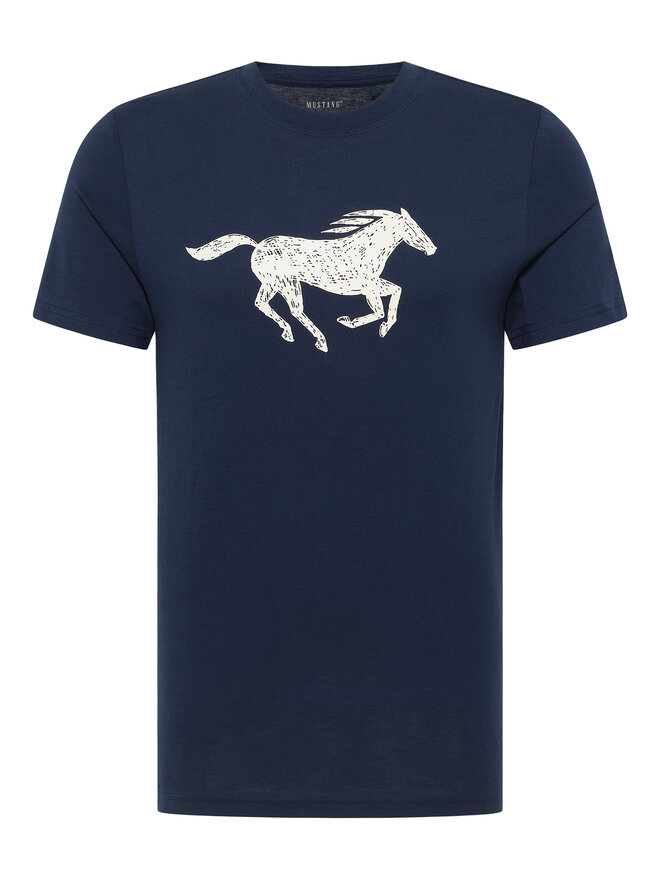 Mustang Mustang Majica Austin 1016483 Mornarsko modra Regular Fit