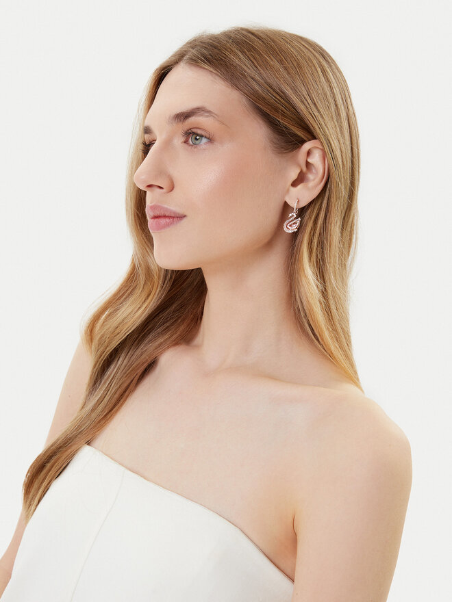 Сережки Swarovski Swan 5732415 Рожеве золото | evzuttya.com.ua