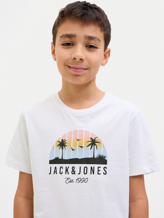 Jack&Jones Junior Jack&Jones Junior Camiseta Palm 12269922 Blanco Regular Fit