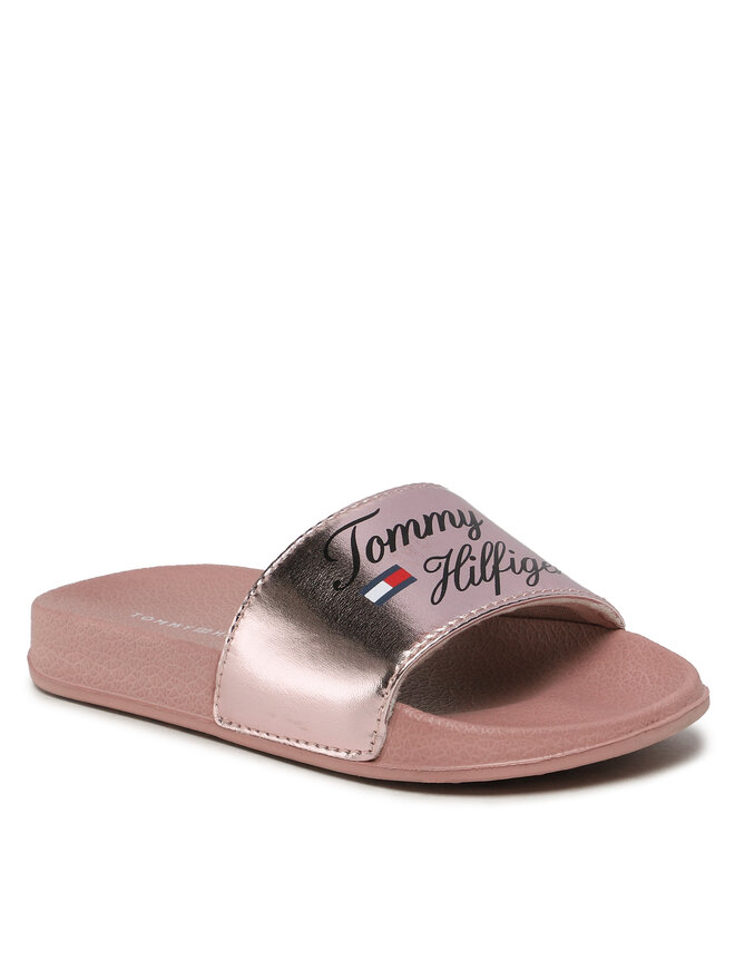 Tommy Hilfiger Klapki Tommy Hilfiger Logo Pool Slide T3A0-32799-1367 Różowy