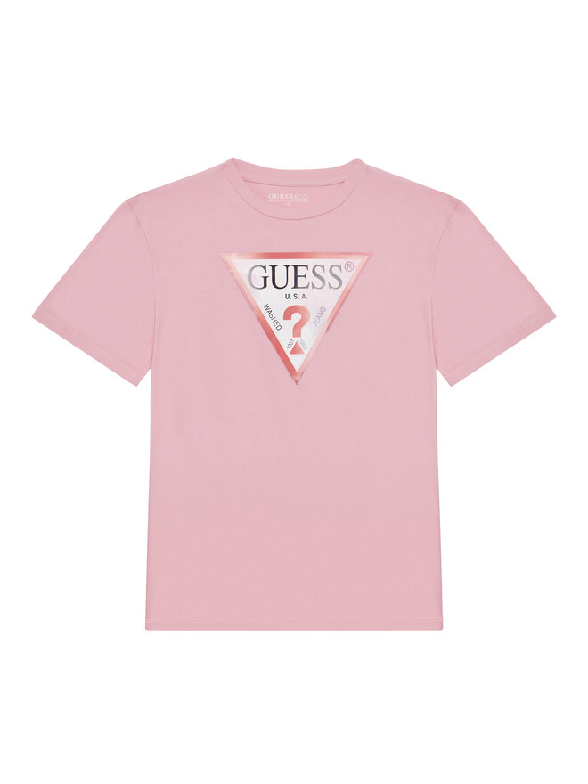 Guess Guess Marškinėliai J5GI34 K6YW4 Rožinė Oversize