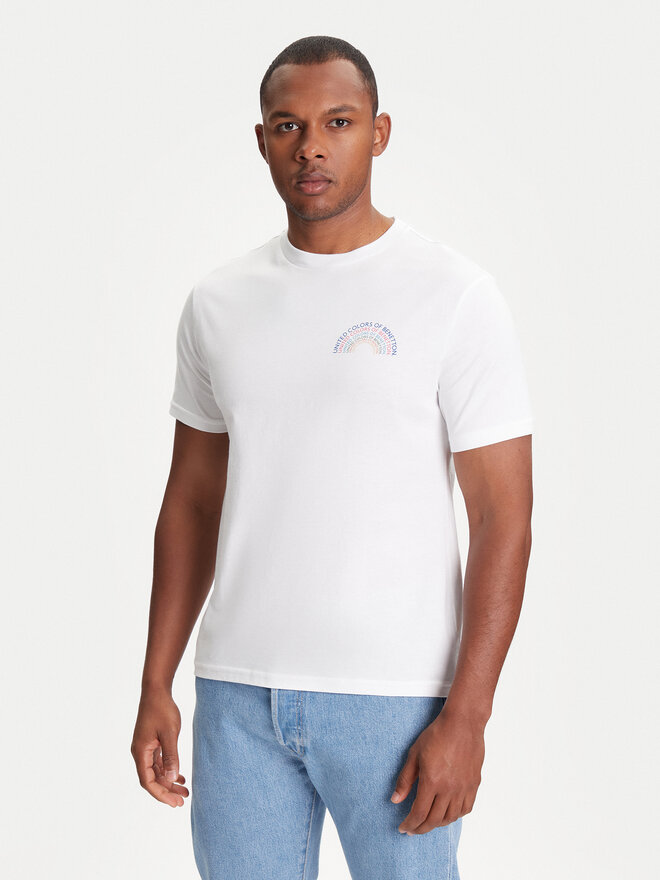United Colors Of Benetton United Colors Of Benetton T-Shirt 3I1XU1096 Weiß Regular Fit