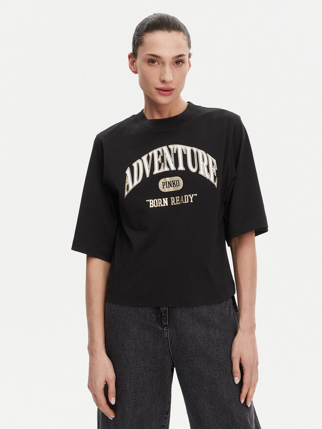 PINKO PINKO T-Shirt Niamey 104604 A2CS Μαύρο Regular Fit