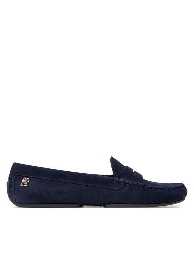 Tommy Hilfiger Mokasyny Tommy Hilfiger Th Suede Driver Loafer FW0FW08563 Granatowy