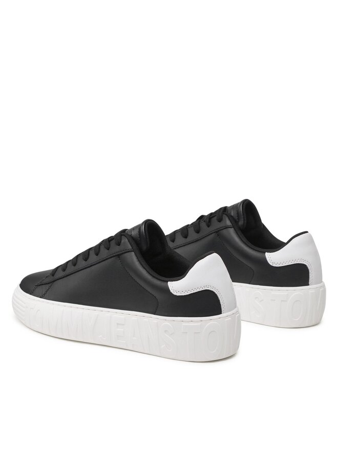 Tommy Jeans Laisvalaikio batai Tommy Jeans Leather Outsole EM0EM01159 Juoda