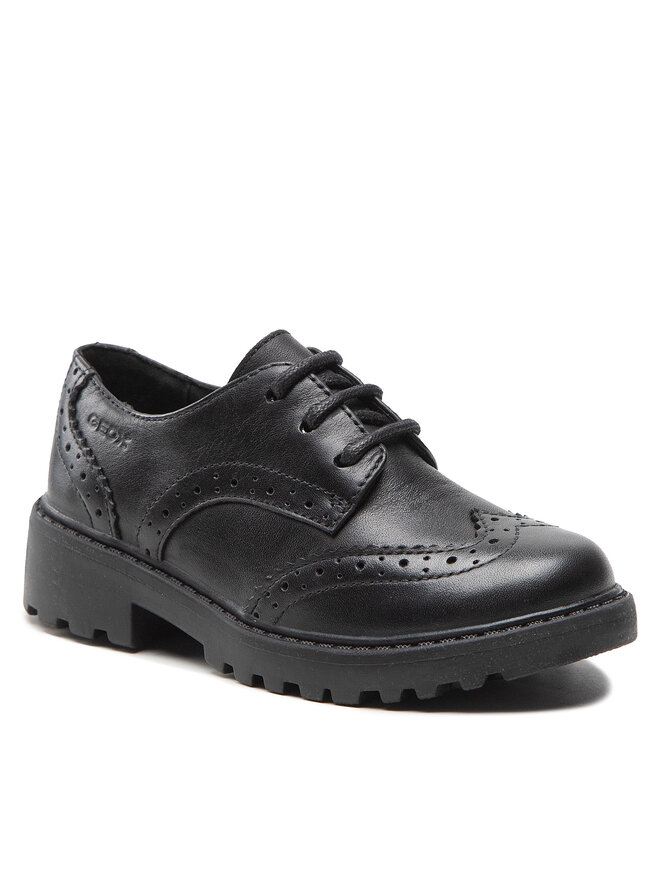 Geox Oxfordy Geox J Casey G. N J6420N 00085 C9999 M Czarny