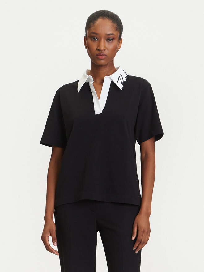 KARL LAGERFELD KARL LAGERFELD Polo A3W17113 Negro Regular Fit
