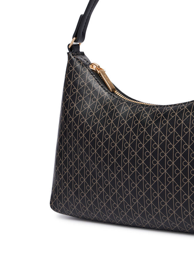 Calvin Klein Handtasche Calvin Klein Emblem Aop Small Shoulder Bag LV04F3889G Schwarz
