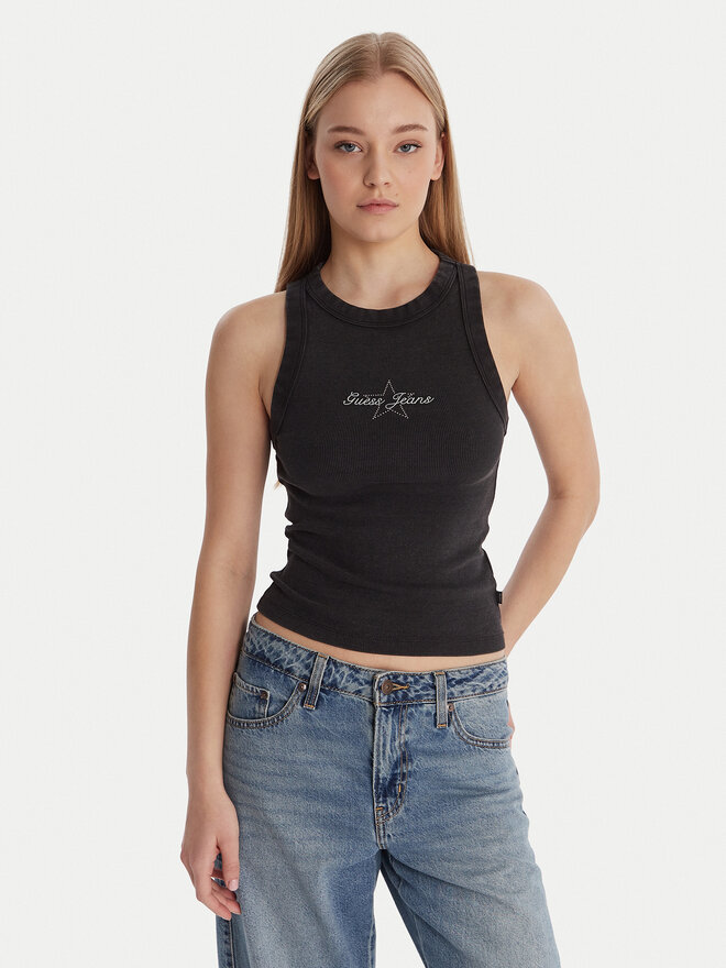 Guess Jeans Guess Jeans Топ 180345 Чорний Classic Fit