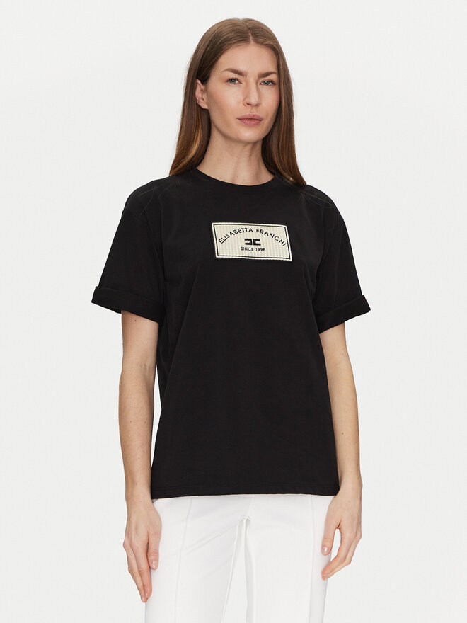 Elisabetta Franchi Elisabetta Franchi T-Shirt MA-035-51E2-V170 Μαύρο Regular Fit