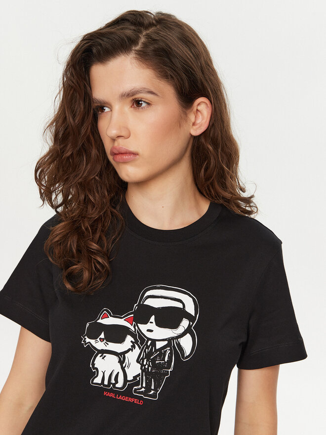 KARL LAGERFELD KARL LAGERFELD T-Shirt A1W17129 Schwarz Regular Fit