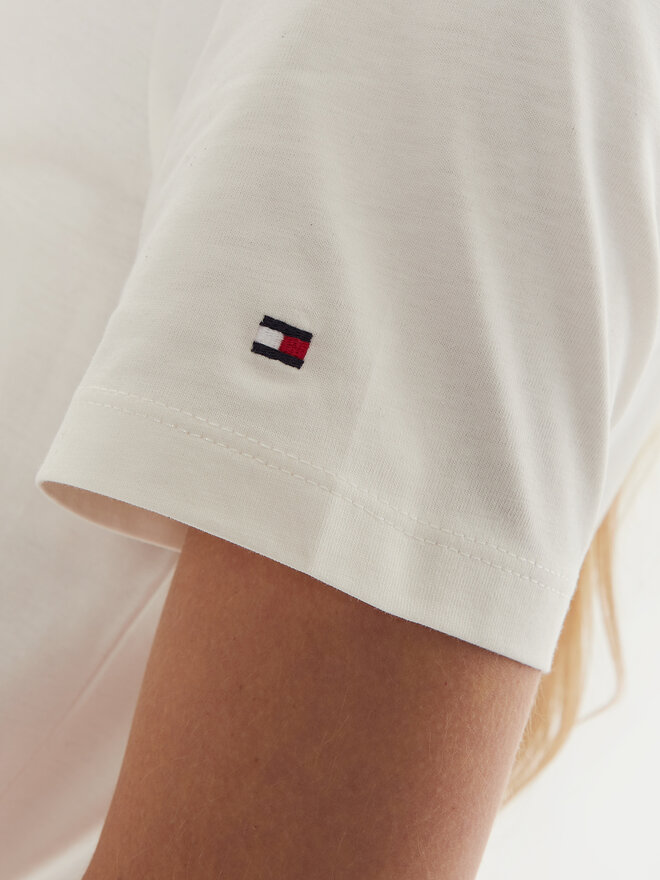 Tommy Hilfiger Tommy Hilfiger T-Shirt Script Graphic WW0WW43502 Εκρού Regular Fit
