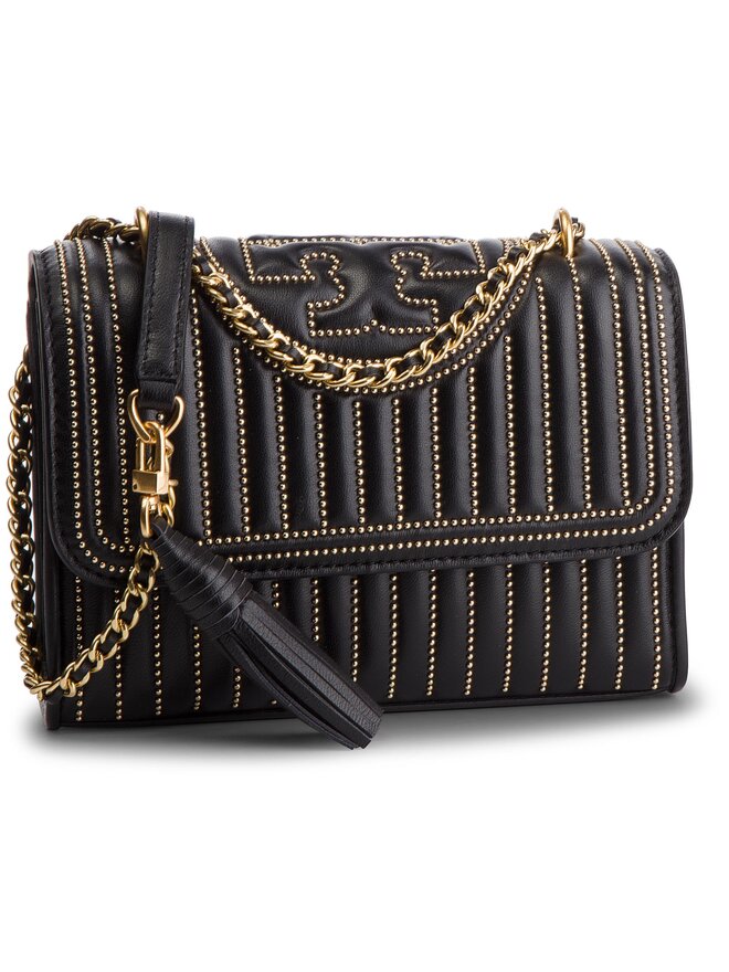 Sac a main Tory Burch Fleming Mini Stud Small Convertible Shoulder Bag 52310 Noir chaussures