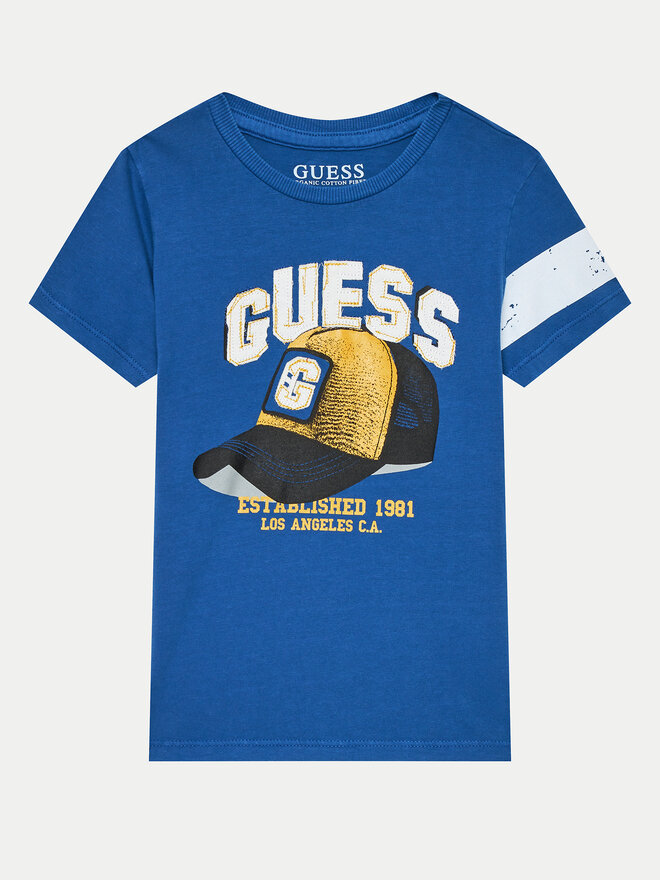 Guess Guess Camiseta N4YI04 K8HM4 Azul Regular Fit