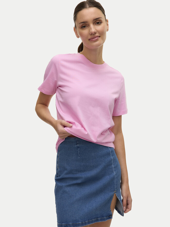 Vero Moda Vero Moda Marškinėliai Paulina 10316991 Rožinė Regular Fit