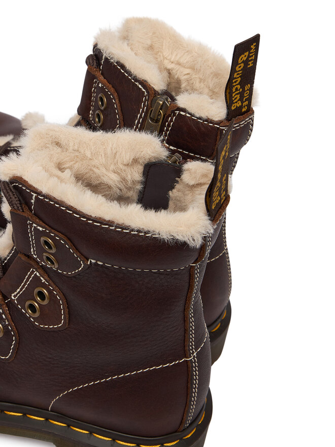 Dr. Martens Schnürschuhe Dr. Martens 1460 Lace To Toe Fur Lined DM41417200 Braun