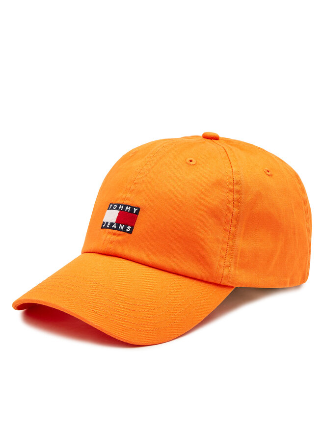 Tommy Jeans Czapka z daszkiem Tommy Jeans Tjm Heritage 6 Panel Cap AM0AM12020 Pomarańczowy