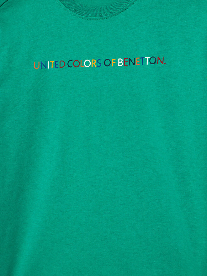 United Colors Of Benetton United Colors Of Benetton Camiseta 3I1XC10JL Verde Regular Fit