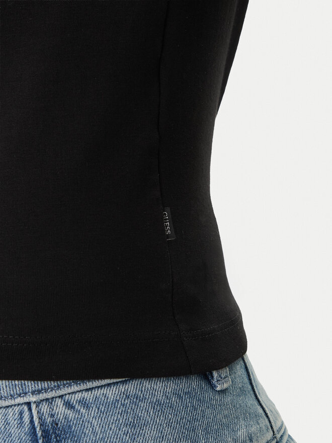 Guess Jeans Guess Jeans Футболка W6GI07 J1314 Чорний Regular Fit