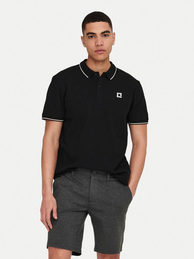 Only & Sons Only & Sons Poloshirt Fletcher 22024827 Schwarz Regular Fit