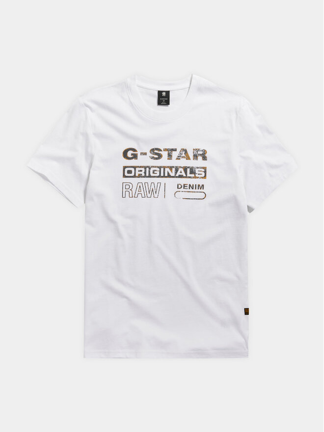 G-Star Raw G-Star Raw Camiseta Distressed D24420-336 Blanco Slim Fit