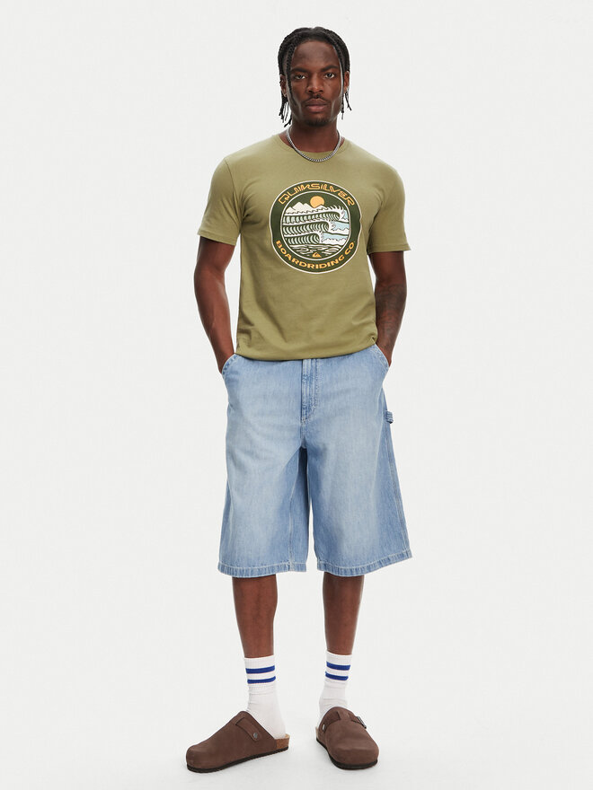 Quiksilver Quiksilver Majica Ev Three Seas Ss EQYZT08051 Khaki Regular Fit