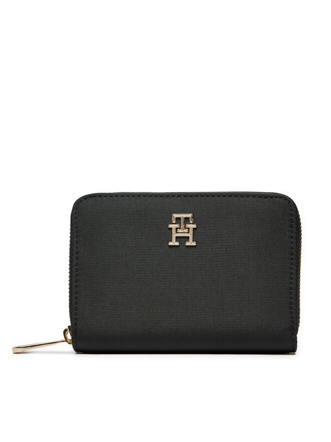 Tommy Hilfiger Liels sieviešu maks Tommy Hilfiger Poppy Med Za AW0AW16585 Melns