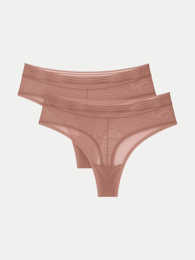 Triumph Triumph Набір з 2 пар стрінгів Tempting Sheer 10218590 Бежевий