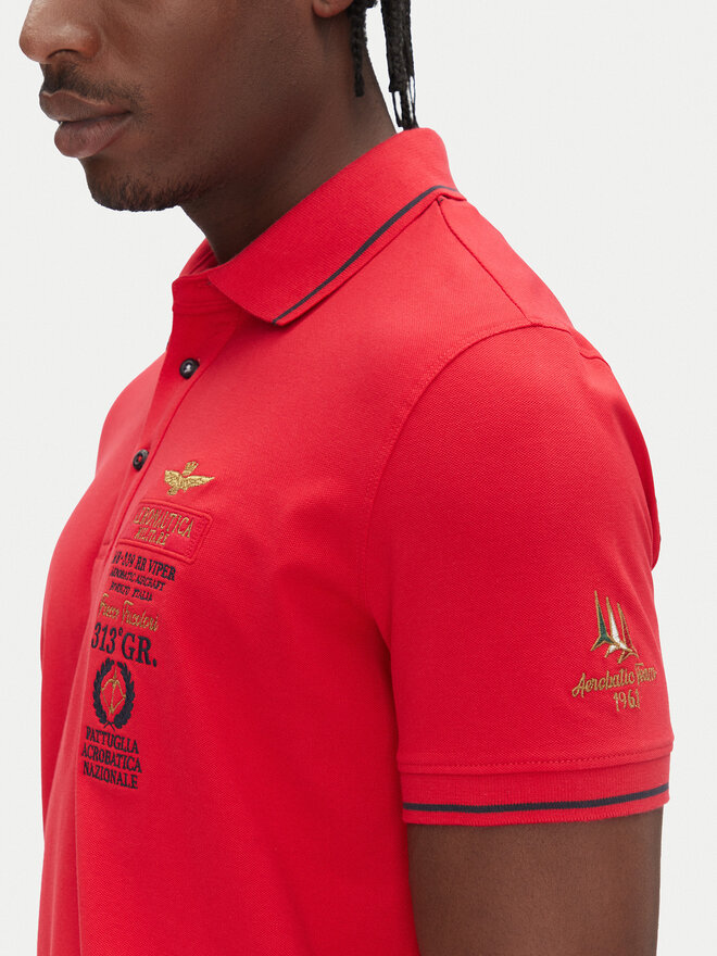 Aeronautica Militare Aeronautica Militare Pólóing 251PO1853P191 Piros Regular Fit