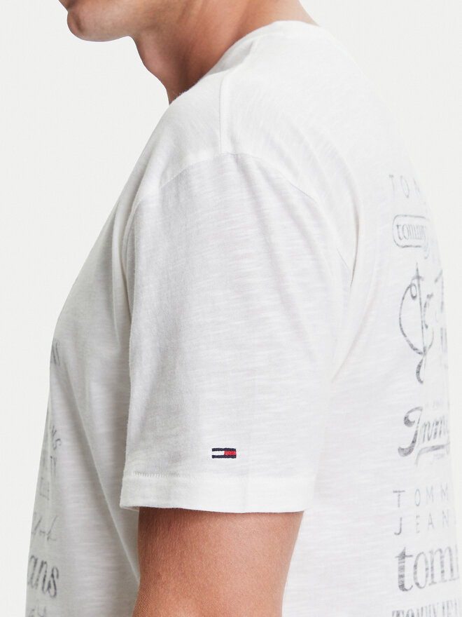 Tommy Jeans Tommy Jeans T-Shirt Archive Logos DM0DM21584 Weiß Relaxed Fit