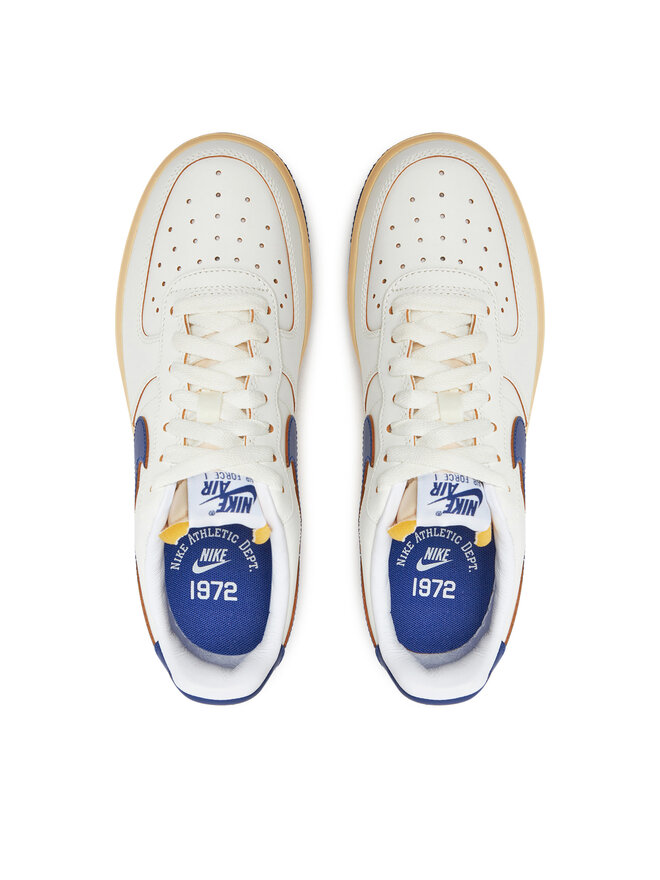Nike air force 1 trainers with navy swoosh and gum sole shop