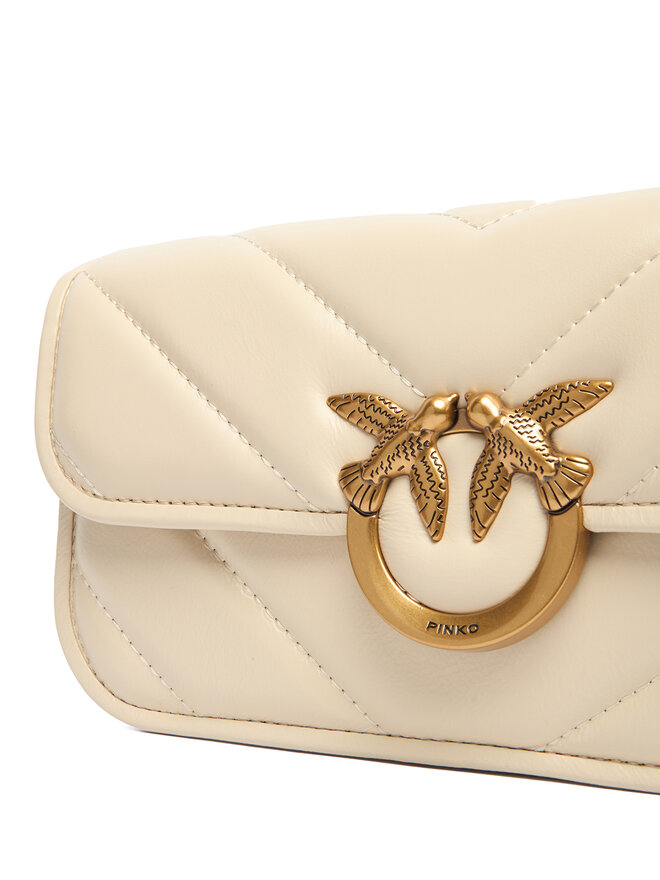 PINKO Geantă PINKO Love Box Baguette Al 25-26 PLTT 105083 A2W2 Écru