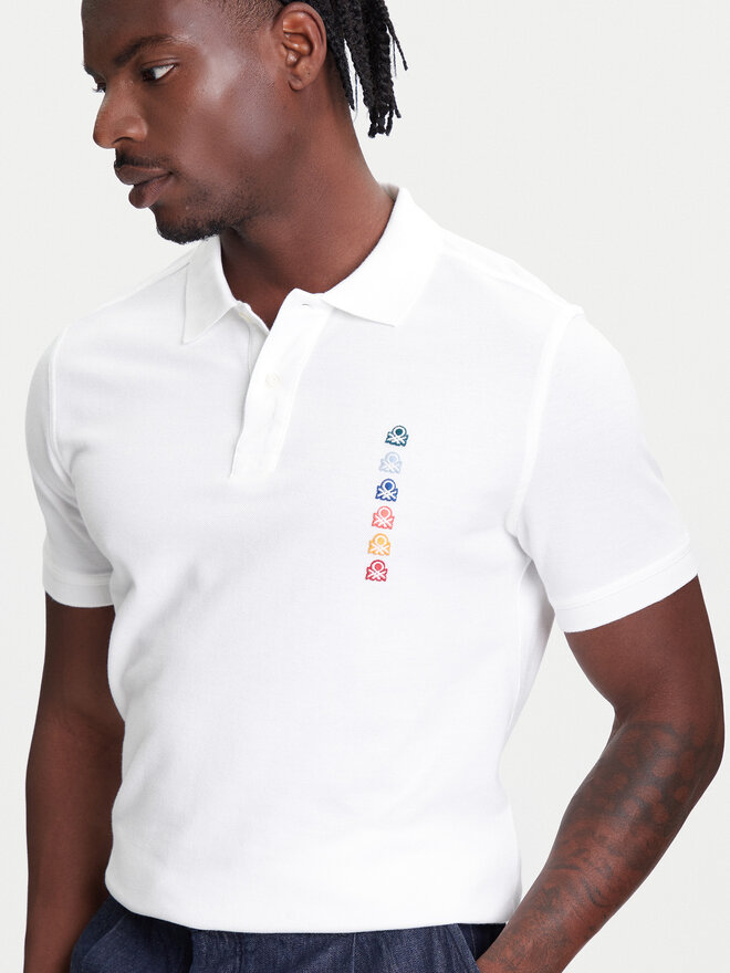 United Colors Of Benetton United Colors Of Benetton Poloshirt 3089U302J Weiß Regular Fit