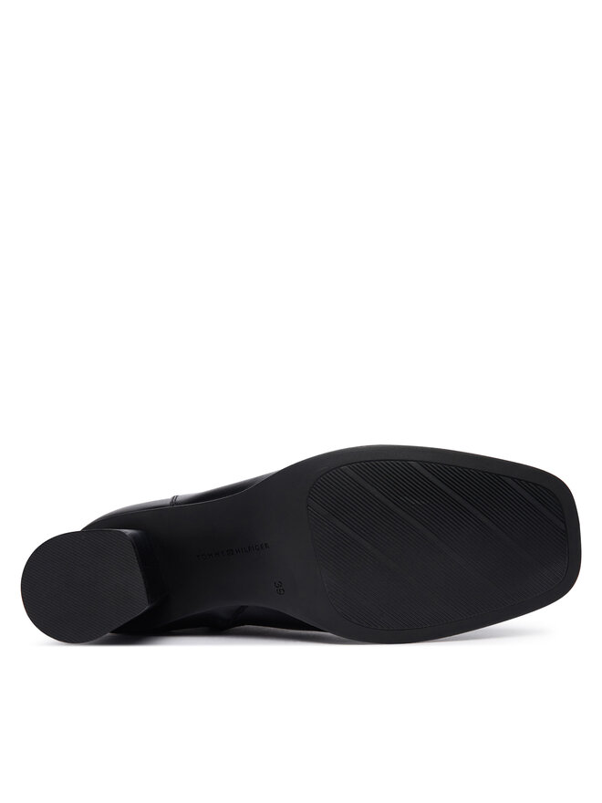 Tommy Hilfiger Stiefeletten Tommy Hilfiger Th Strap Leather Block Heel Boot FW0FW09488 Schwarz