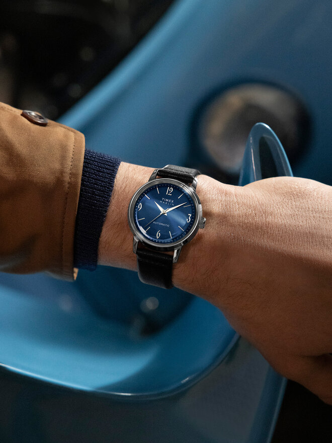Timex Ρολόι Timex Marlin® Automatic TW2W93100 Ασημί