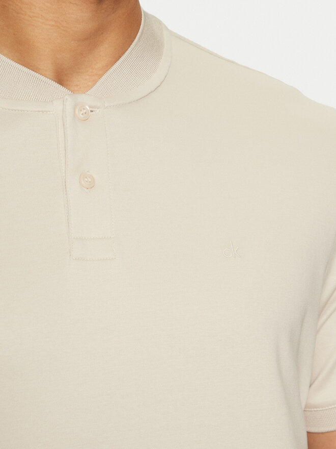 Calvin Klein Calvin Klein Pólóing K10K111201 Bézs Regular Fit