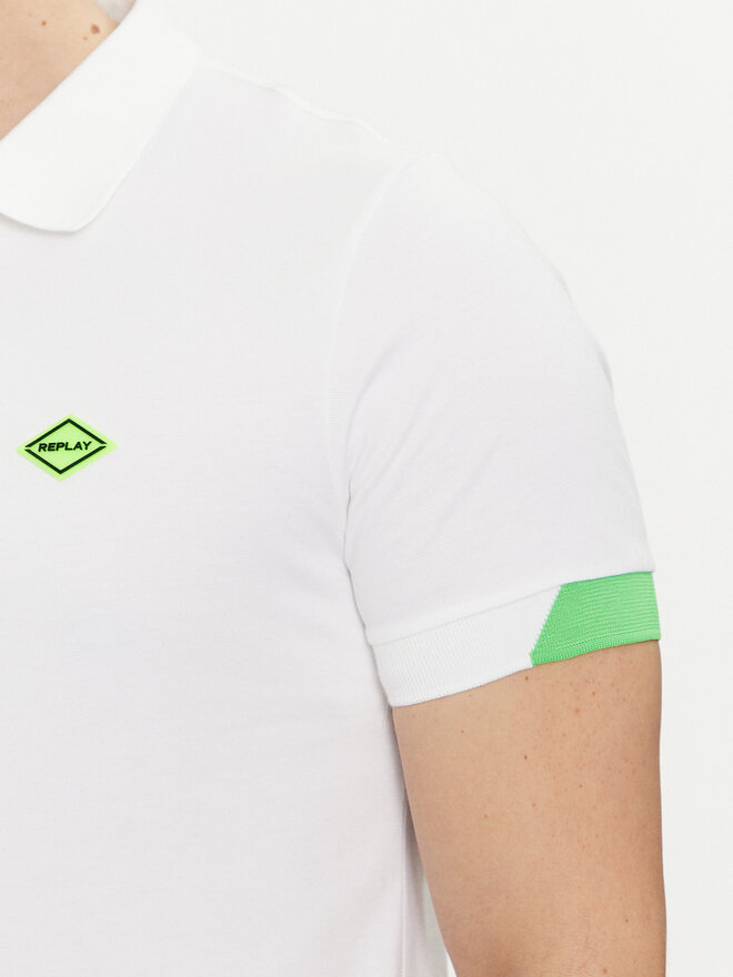 REPLAY Replay Polo marškinėliai M3540A.000.20623 Écru Regular Fit