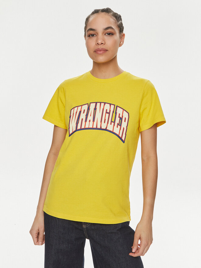 Wrangler Wrangler Camiseta Varsity 112350189 Amarillo Regular Fit
