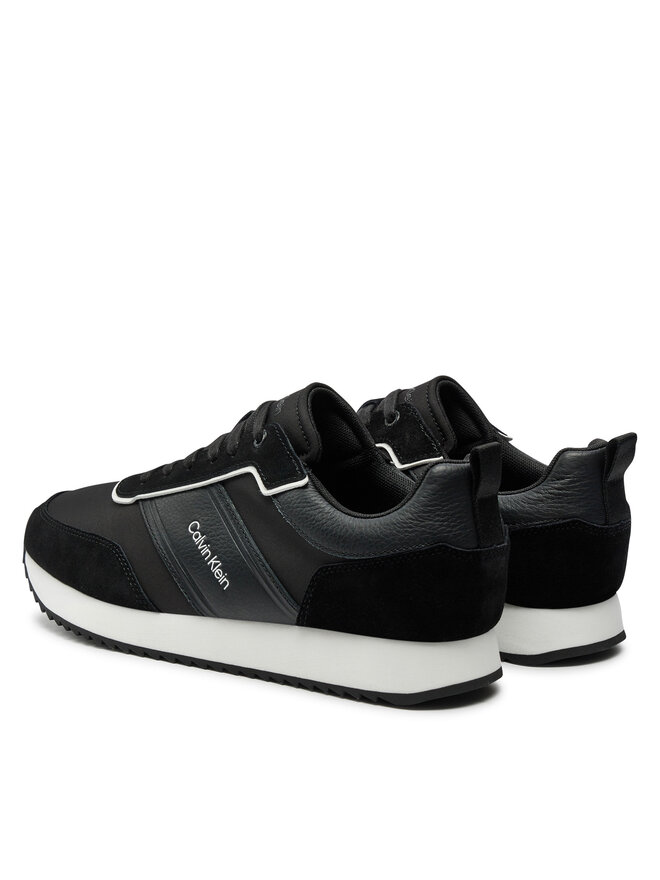 Calvin Klein Снікерcи Calvin Klein Low Top Lace Up Mix HM0HM01554 Чорний