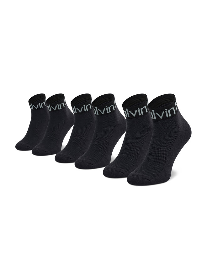 Calvin Klein Комплект 3 чифта дълги чорапи мъжки Calvin Klein 701218722 Черен