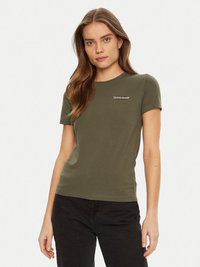 Guess Jeans Guess Jeans T-Shirt W4YI02 J1314 Grün Regular Fit
