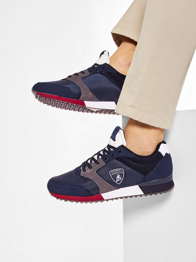 Lamborghini Sneakersy Lamborghini E0XZBSA1 Tmavomodrá