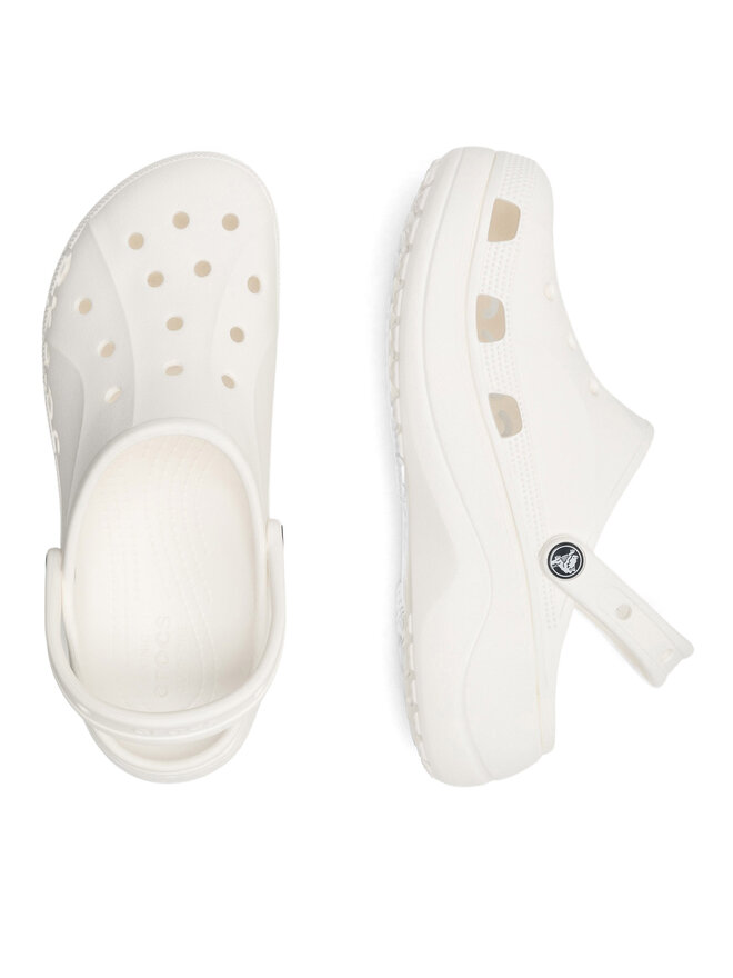 Crocs Παντόφλες Crocs BAYA PLATFORM CLOG 208186-100 Λευκό