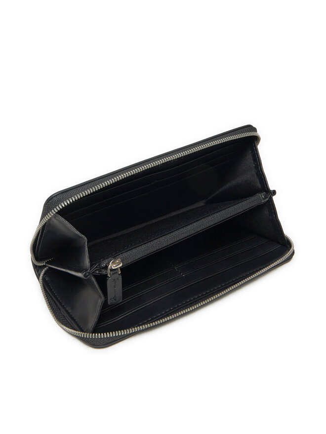 Calvin Klein Jeans Nagy női pénztárca Calvin Klein Jeans Sculpted Mono Zip Around Mono K60K607634 Fekete