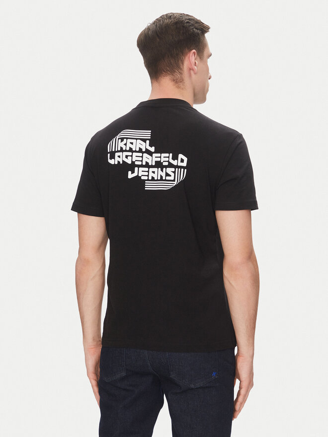 Karl Lagerfeld Jeans Karl Lagerfeld Jeans Marškinėliai A2M17040 Juoda Regular Fit