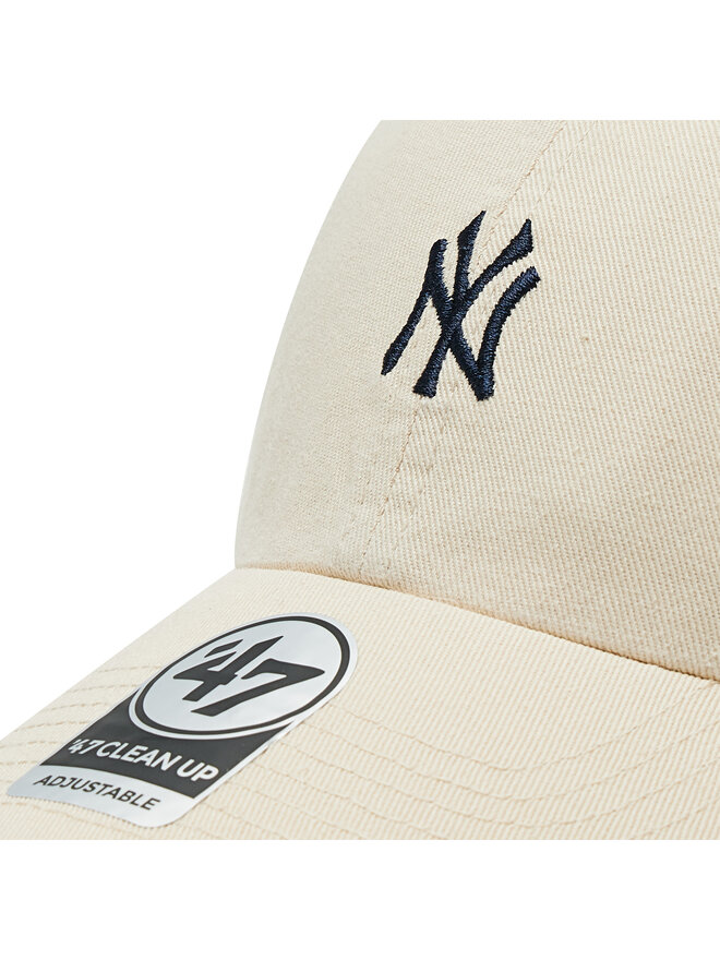 47 Brand Šiltovka 47 Brand New York Yankees MLB Base Runner Clean Up B-BSRNR17GWS-NT Béžová