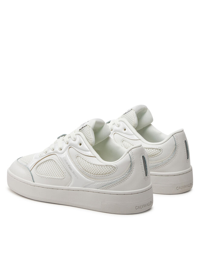 Calvin Klein Jeans Sneakersy Calvin Klein Jeans Basket Cupsole Low Mix In Met YW0YW01387 Biela
