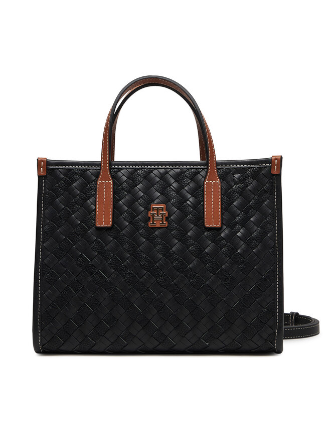 Tommy Hilfiger Handtasche Tommy Hilfiger Th City Mini Tote AW0AW18393 Schwarz