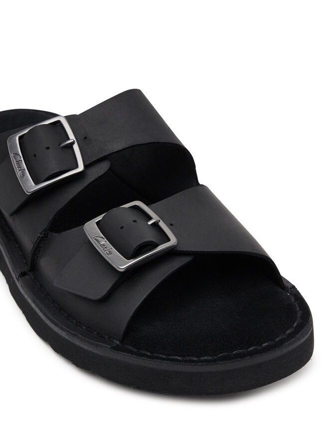 Clarks Παντόφλες Clarks Solsbury Strap 26180885 Μαύρο
