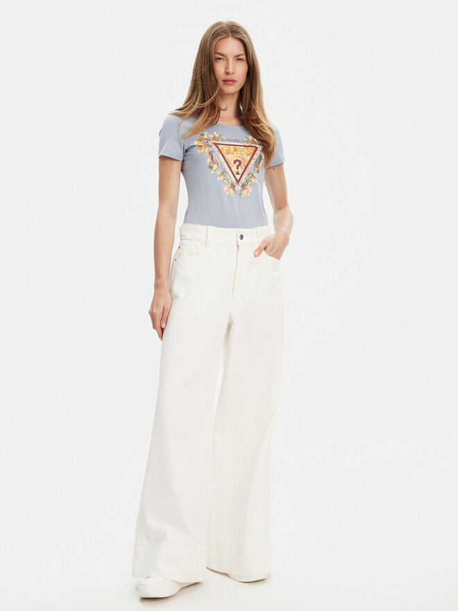 Guess Guess T-shirt W5YI08 J1314 Plava Regular Fit